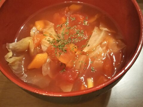 野菜たっぷりトマトスープ☆